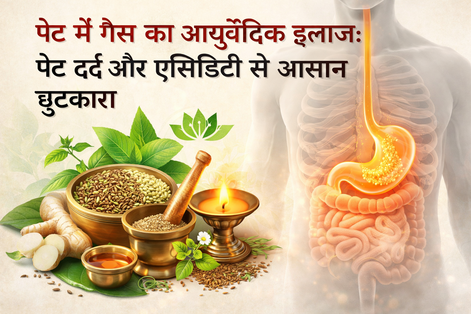 Pet me gas ka ayurvedic ilaj aur acidity se rahat